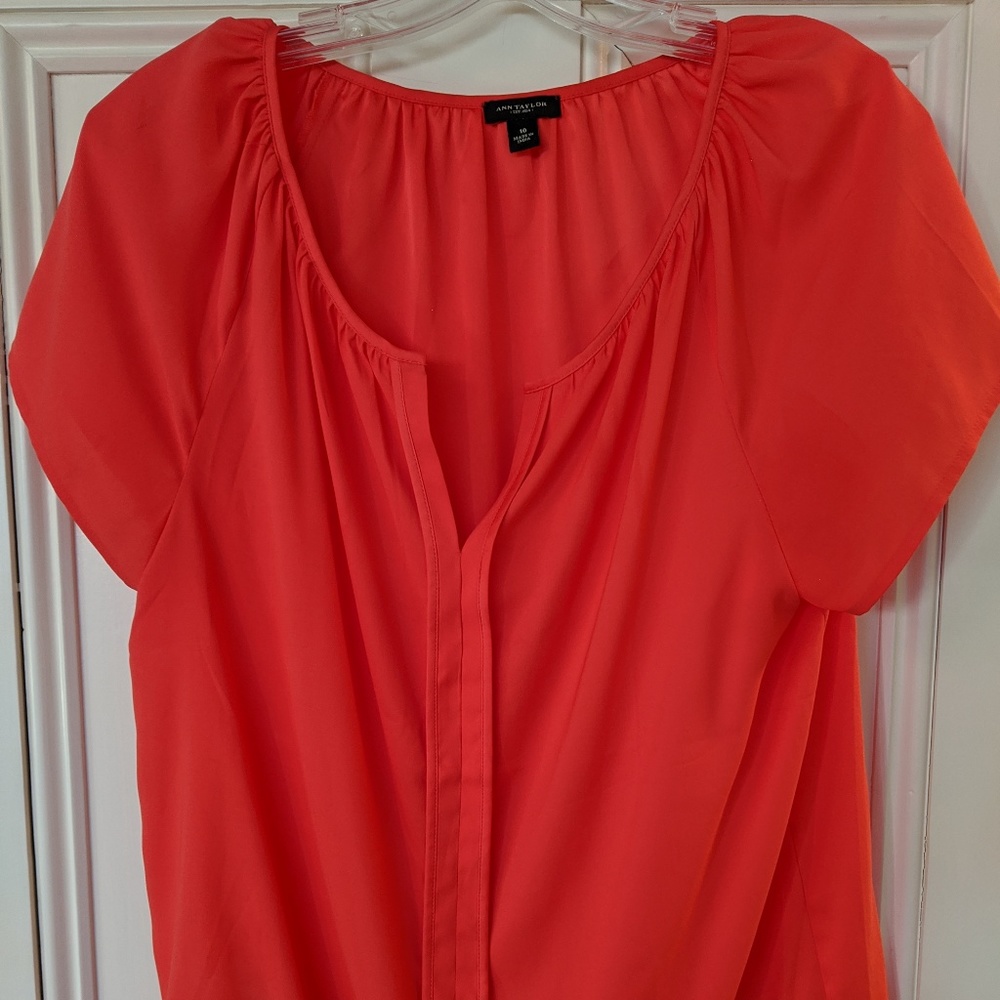 Ann Taylor orange blouse